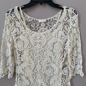 Cream Laced Blouse